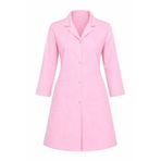 LOOKMT MODA Pembe Kadın Uzun Kollu Çıtçıtlı Kadın Doktor Önlüğü