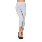 looksy Capri 3/4 uzunlukta tayt, kadınlar için, egzersiz pantolonu, Cropped Yoga pamuk pantolon, büyük beden, Melanj Grisi, S