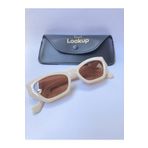 LOOKUP Lookup 2021 Yeni Moda Kemik Renk Çerçeve Kahve Cam Vintage Küçük Kedi Kadın Güneş Gözlüğü