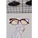 LOOKUP Mavi Işık Korumalı Bordo Gözlük Optik Uyumlu Çerçeve Ekran Koruyucu Ekartman 50 Boy 140 Yükseklik 40