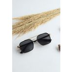 LOOKUP NEW Henry Gold Çerçeve Siyah Cam Metal Sap Dikdörtgen Kare Uv400 Unisex Güneş Gözlüğü