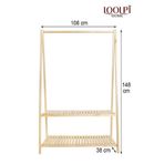 Loolpi Home Ahşap Ayaklı Askı Elibse Askısı Çok Amaçlı Dolap Gardrop