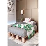 Loolpi Home Doğal Ahşap Palet Karyola Yer Yatağı Tek ve Çift Kişilik Tüm Ölçülerde Doğal ahşap 100 x 200 LoolpiNM134