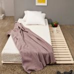 Loolpi Home Loolpi Home japon Model Doğal Ahşap Karyola Yer Yatağı Tek ve Çift Kişilik - 180 x 200 cm