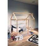 Loolpi Home – Unisex Montessori Bebek ve Çocuk Karyolası Çatılı Doğal Ahşap Yatak Doğal Ahşap 120 x 200 LoolpiNM21