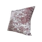 Loom & Laurel Jakarlı Dokuma Kumaş 45x43 cm İçi Dolu Kırlent (Bordo)