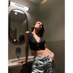 LoomArt Kadın Dantel Bralet Crop Sütyen V Yaka Askılı Şık Esnek Rahat - Siyah