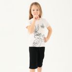 Looney Tunes L1588-2 Krem Melanj Kız Çocuk T-shirt