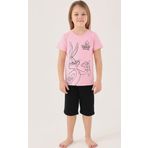 Looney Tunes L1588-2 Pembe Kız Çocuk T-shirt