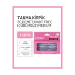 Loony Takma Kirpik 80 Demet Medium Knot Free – Doğal Görünüm, Ev Kullanımına Uygun Ekonomik Set