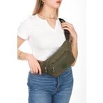 LOOP DESIGN Siyah Unisex Krinkıl Kumaş Bel Ve Çapraz Omuz Çantası & Freebag