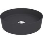 Loop Yuvarlak Çanak Lavabo Ø45 cm Mat Antrasit - Beyaz