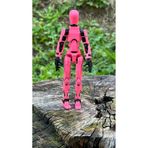 Loopify Lucky 13 Aksiyon Figürü Robot Oyuncak 13cm Siyah Pembe
