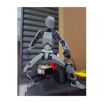 Loopify Lucky 13 Moifugyia Oynar Eklemli Robot Figür - Titan13 - Dummy Oyuncak Gri Siyah 14cm