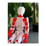 Loopify Lucky 13 Oynar Eklemli Robot Figür Oyuncak - Titan 13 - Dummy 1 Adet Beyaz Kırımızı 14cm