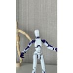 Loopify Lucky 13 Oynar Eklemli Robot Figür Oyuncak - Titan 13 - Dummy 1 Adet Beyaz Mor 14cm