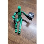 Loopify Lucky 13 Oynar Eklemli Robot Figür Oyuncak Titan 13 - Dummy 14 Cm Yeşil Siyah