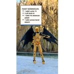 Loopify Lucky 13 Titan 13 Oynar Eklemli Robot Figür Oyuncak - Yarasa Kanat Serisi Altın Dummy