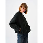 Loose Fit Kadın Mont - Gri Melanj - XS - S