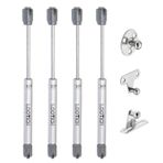 LOOTICH 80N Flap Fitting Flap Tutucu Kapak Gaz Yaylı Damper Sandıkları Menteşeler Mutfak Dolabı için Yumuşak Kapanır Kapı Menteşeleri Yumuşak Açılır 4'lü Paket