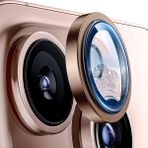 Lopard Apple Iphone 16 Pro Max Lens Kamera Koruyucu Premium Safir Parmak Izi Bırakmayan Cl-12 - Gold
