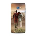 Lopard Samsung Galaxy C5 Pro Kılıfı Futbolcular 3 Messi ve Ronaldo Arka Kapak ile uyumlu