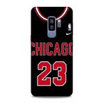 Lopard Samsung Galaxy S9 Plus Kılıf Basketbolcular 1 Chicago 23 Siyah Telefon Kılıfı ile uyumlu