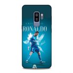 Lopard Samsung Galaxy S9 Plus Riksos Futbolcular 11 Cristiano Ronaldo Mavi 4K Baskılı Kılıf ile uyumlu