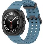 Lopard Samsung Galaxy Watch Ultra 47MM KRD-118 Tırtıklı Delikli Fenomen Silikon Kordon - Lacivert