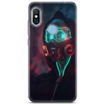 Lopard Xiaomi Redmi Note 6 Pro Zore Arka Kapak Cyberpunk 3 VR Maske ile uyumlu