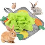 LOPERDEVE Tavşan Toplayıcı Mat, Tavşan Oyuncak 30 cm x 30 cm Tavşanlar Enfiye Mat Makinede Yıkanabilir Polar Polar Komik İnteraktif Burun İşi Besleme Matı Tavşan Gine Domuzları Gelincikleri