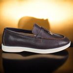 Lopy Hakiki Deri Maskülen Kadın Loafer Kahverengi 36