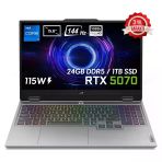 Loq Intel Core İ7 13650Hx 24Gb 1Tb Ssd Rtx5070 Freedos 15.6" Fhd 144Hz Ips Taşınabilir Bilgisayar 83Je00ewtr