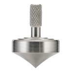 LOQATIDIS Mini metal topaç, Kill Time stresi azaltır ADHD oyuncakları, mükemmel denge, 304 paslanmaz çelikten sağlam bir bloktan hassas CNC işleme (gümüş Stil 1)