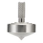 LOQATIDIS Mini metal topaç, Kill Time stresi azaltır ADHD oyuncakları, mükemmel denge, 304 paslanmaz çelikten sağlam bir bloktan hassas CNC işleme (gümüş Stil 2)