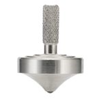 LOQATIDIS Mini metal topaç, Kill Time stresi azaltır ADHD oyuncakları, mükemmel denge, 304 paslanmaz çelikten sağlam bir bloktan hassas CNC işleme (gümüş Stil 3)
