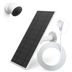 Loqdivr Google Nest Kamera için Güneş Paneli, Google Nest Cam için Yükseltilmiş Güneş Enerjisi Şarj Cihazı İç ve Dış Mekan (Pil Versiyonu), IP65 Suya Dayanıklı Esnek Güneş Panelleri ve 13.1Ft Hızlı Şarj
