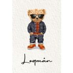 Loqmân: Cahier personnalisé avec prénom Loqmân | Cadeau d'anniversaire pour enfant, garçon, homme, copain ... | Nounours | 110 pages lignée, Petit Format 6x9 pouces (15,24 x 22,86 cm)