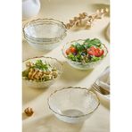Lora Bianca Goblen Şeffaf 6 Parça 15 cm Cam Salata/çorba/çerez Kasesi Seti