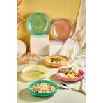 Lora Bianca IP 21 CM Rainbow 6 Parça Cam Bowl - Makarna - Salata Kase Seti