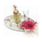 Lora Davet Damat Kahve Fincanı Tepsisi Fushia 54185