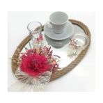 Lora Davet Damat Kahve Fincanı Tepsisi Naturel 54195