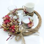 Lora Davet Damat Kahve Fincanı Tepsisi Pembe 54121
