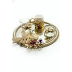 Lora Davet Damat Kahve Tepsi Takım (1 Adet) Mor 53195