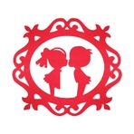 Lora Davet Romantik Bardak Altlığı (2 Adet) Kırmızı - 16527