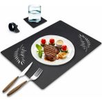 LORA DAVET Suni Deri Amerikan Servis 2 KİŞİLİK SIYAH 52812 - 33 x 45 cm