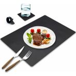LORA DAVET Suni Deri Amerikan Servis 2 Kişilik SIYAH 52822 - 33 x 45 cm