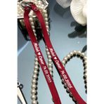 Loradekor Söz Nişan Yüzük Kurdelesi (Dökülen inci, Gümüş Yazı) (1 Adet) Bordo 42263