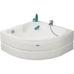 Lorain Oturmalı Mini Oval Küvet 120 X 120, H43 (Gövde + Metal Ayak + Ön Panel)