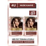 L'Oréal Paris Excellence Creme Nude Renkler 4U Nude Kahve 2'li Saç Boyası